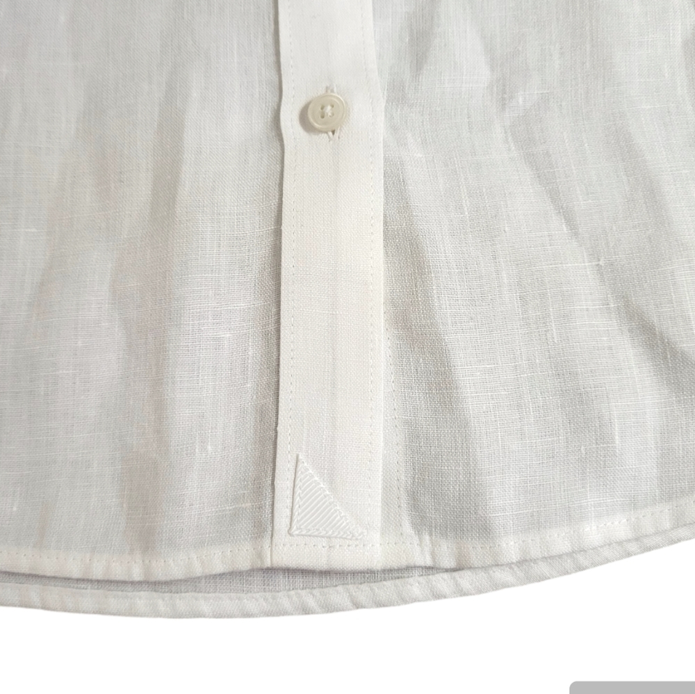 UNTUCKit Mary Linen Button-Up Long-sleeve Shirt White 6 - Picture 4 of 7